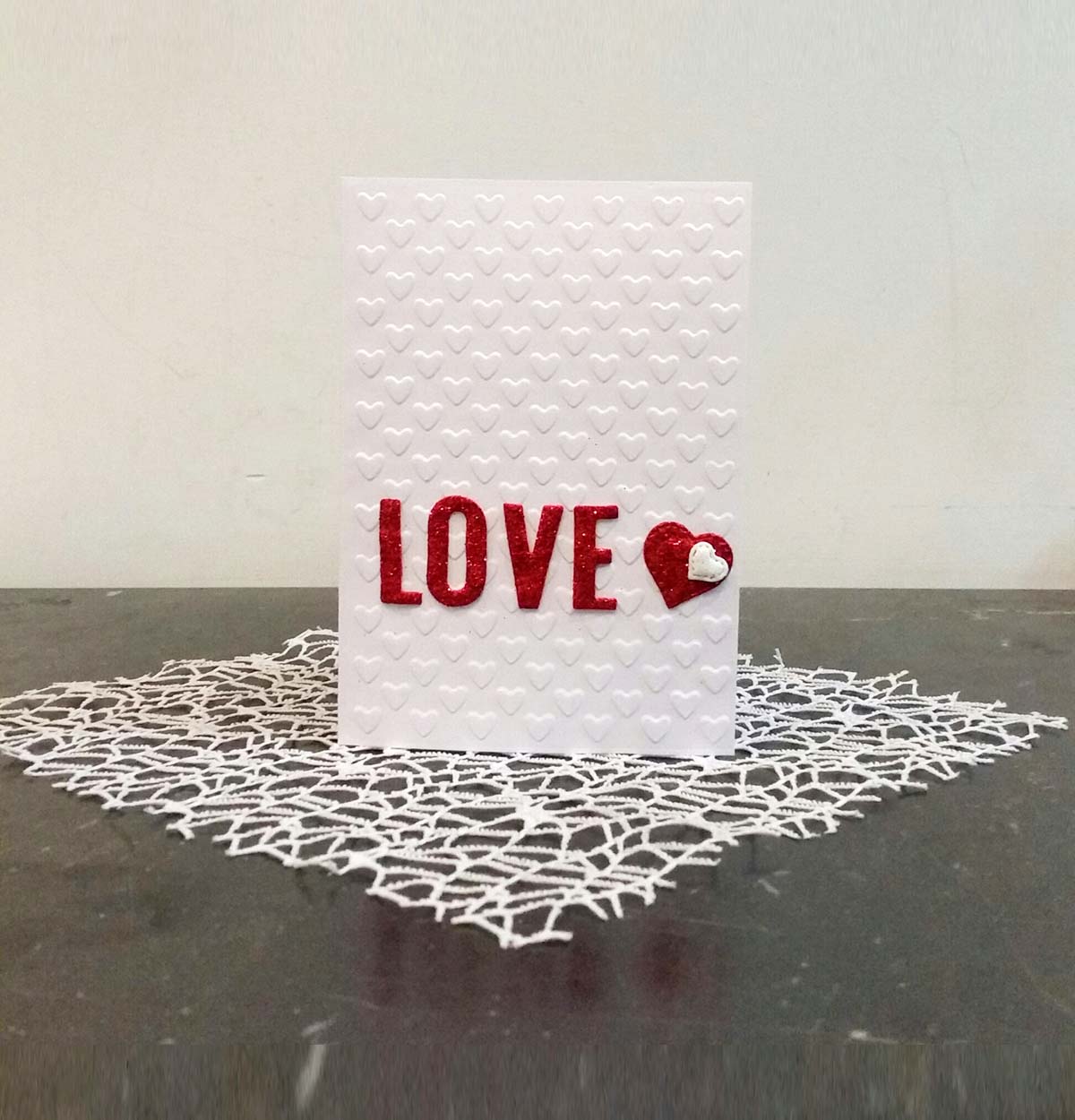 Biglietto di auguri per san Valentino realizzato a mano by MaCrea di Martina Crea