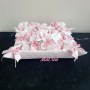 Cesto in piquette a righe bianco/rosa by Macrea