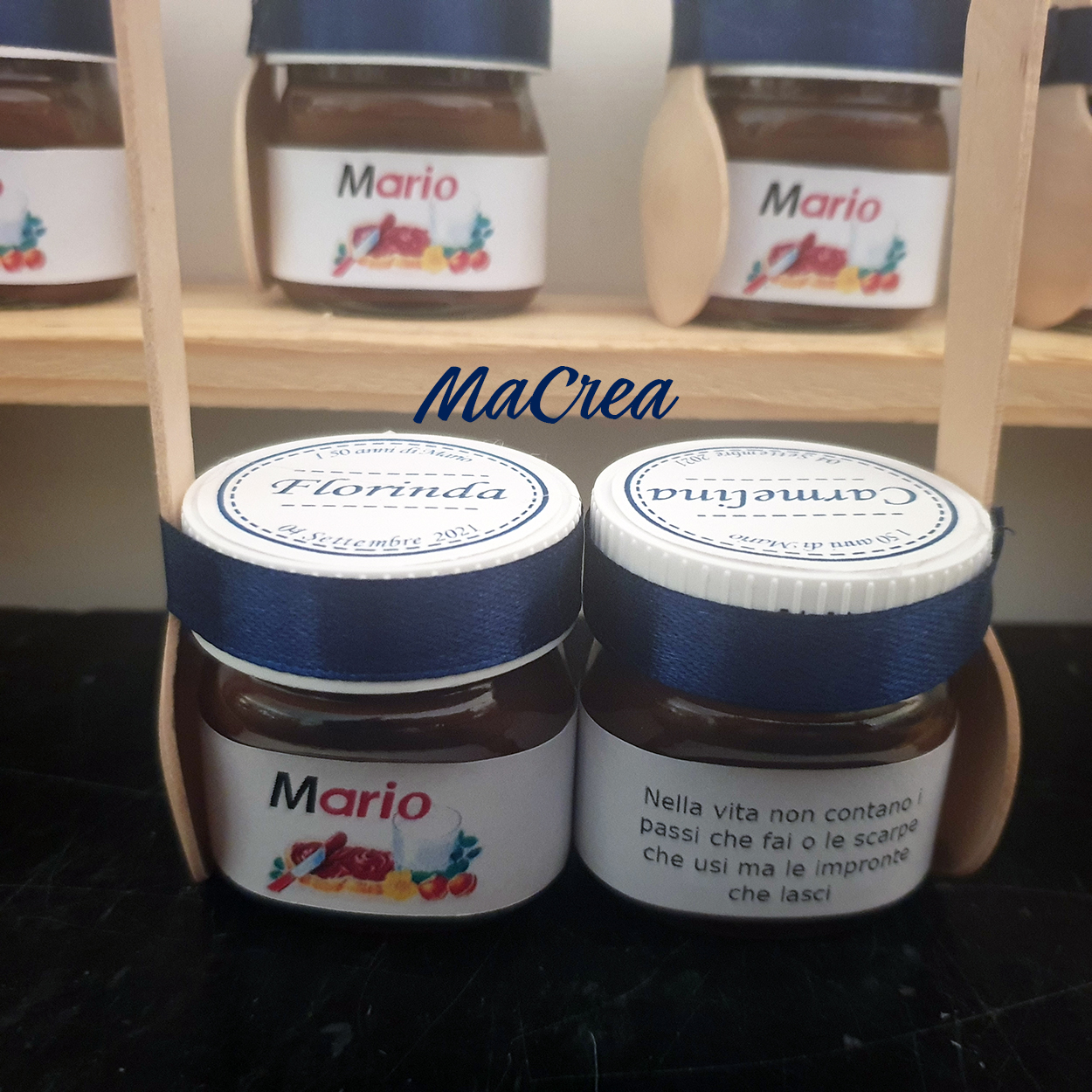 Bomboniera personalizzata per i 50 anni di Mario by MaCrea 